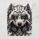 Recherche de loup tribal posters Portrait de loup