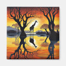 Recherche de girafes magnets Paysage