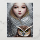 Recherche de hibou fille cartes postales Chouette