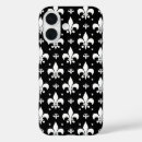 Recherche de fleur de lis coques Noir et blanc