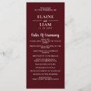 Recherche de burgundy mariage programmes Calligraphie