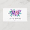 Recherche de fleurs violettes cartes visite Aquarelle