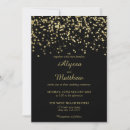 Recherche de luxe noir et or invitations Parties scintillant or