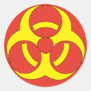 Recherche de symbole de biohazard autocollants Biologique
