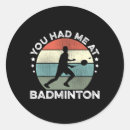 Recherche de citation de badminton autocollants J'aime le badminton