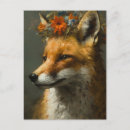 Recherche de renard floral cartes postales Faune