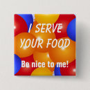 Recherche de serveur de restaurant badges Drôle