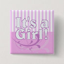 Recherche de faire part de naissance badges Fille