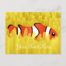 Recherche de poisson de mer cartes postales Jaune
