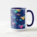 Recherche de motif des années 80 tasses Abstrait