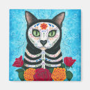 Recherche de crâne de sucre magnets Chat