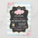 Recherche de ballet 1ans anniversaire invitations Rose et or