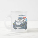 Recherche de voiture police tasses Application de la loi