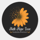 Recherche de cancer de traitement autocollants Conscience orange