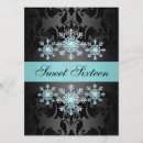 Recherche de flocons 14x19 invitations Bleu