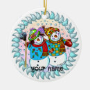 Recherche de bonhomme de neige heureux ornements Xmas