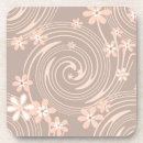 Recherche de brun clair dessous de verres Floral