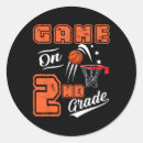 Recherche de goujon autocollants Équipe de basket