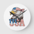Recherche de aigle chauve américain horloges Drapeau