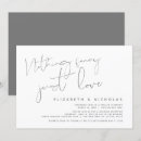 Recherche de gris foncé invitations Minimaliste