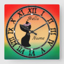 Recherche de chaton mignon horloges Noir