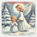 Recherche de ange vintage de noël autocollants Hiver