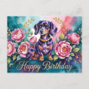 Recherche de chien teckel cartes postales Floral