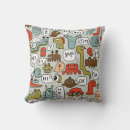 Recherche de monstres mignons coussins Vert