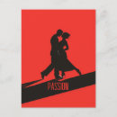 Recherche de danseur tango cartes postales Rouge