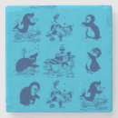 Recherche de pingouin dessous de verres Bleu