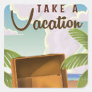 Recherche de valises vintages autocollants Vacances