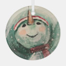 Recherche de bonhomme de neige heureux ornements Hiver