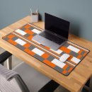 Recherche de orange et blanc tapis souris Géométrique
