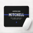 Recherche de policier tapis souris Ligne bleue mince