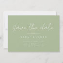 Recherche de sage green wedding save the dates Pour elle