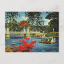 Recherche de cygne vintage cartes postales Étang