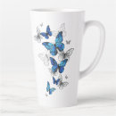 Recherche de papillon tasses bleu