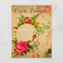 Recherche de rose rouge vintage cartes postales Bouquet