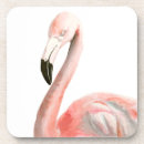 Recherche de oiseau rose dessous de verres Aquarelle