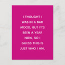 Recherche de mauvaise humeur cartes postales Drôle