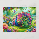 Recherche de peinture de paon cartes postales Fleurs
