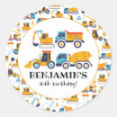 Recherche de camion jaune autocollants Fête d'anniversaire