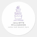 Recherche de dessin de gâteau autocollants Aquarelle