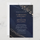 Recherche de saphir mariage invitations Bleu marine