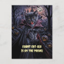 Recherche de chat noir halloween cartes postales Chauves souris