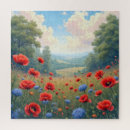 Recherche de coquelicots puzzles Prairie