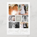 Recherche de blanc gris vœux cartes Monogramme