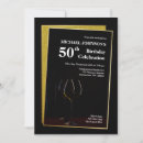 Recherche de classy 50th anniversaire invitations Noir