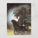 Recherche de tête de dragon cartes postales Imaginaire