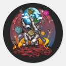 Recherche de homme sur la lune autocollants Espace